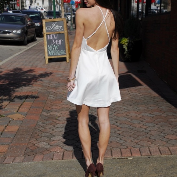 Off White Fit and Flare Dress - Picture 4 of 6